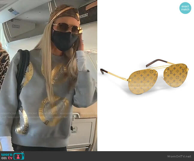 Louis Vuitton Clockwise Sunglasses worn by Dorit Kemsley on The Real Housewives of Beverly Hills