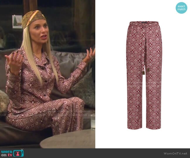 Louis Vuitton Since 1854 Pajama Pants worn by Dorit Kemsley on The Real Housewives of Beverly Hills
