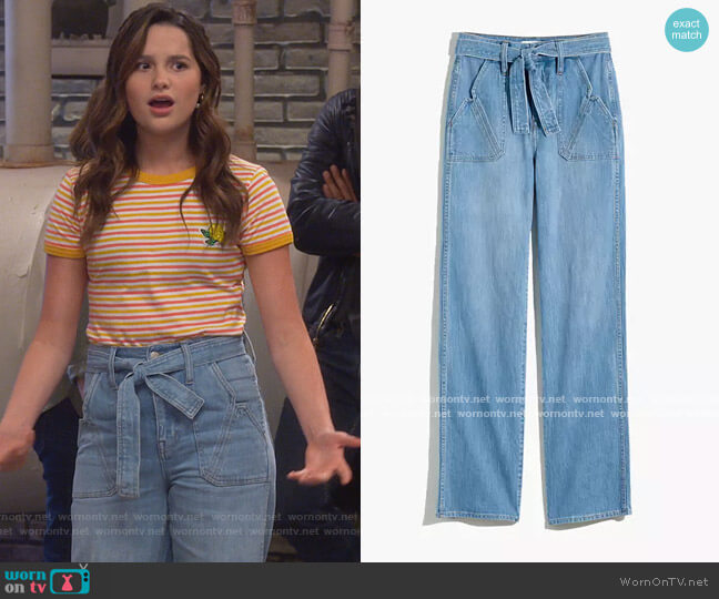 Madewell x Warm High-Rise Wide-Leg Jeans worn by Lex (Jules LeBlanc) on Side Hustle