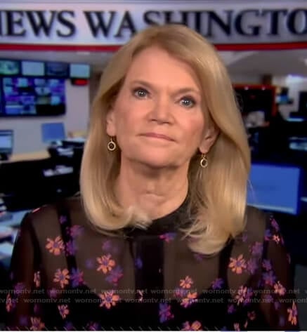 Martha Raddatz’s black floral dress on Good Morning America