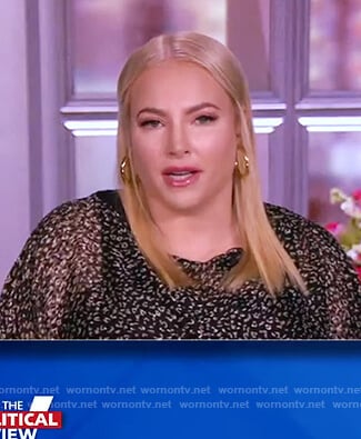 Meghan’s black leopard print blouse on The View