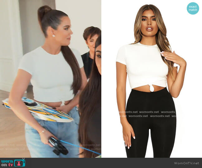Naked Wardrobe Knot my problem worn by Khloe Kardashian on Keeping Up with the Kardashians