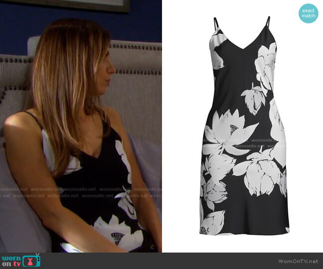 Natori Floral Slip Dress worn by Ava Vitali (Tamara Braun ) on Days of our Lives