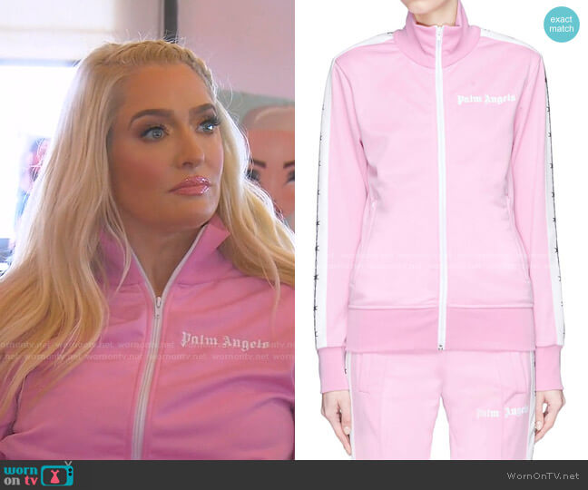 Palm Angels Barbwire Track Jacket worn by Erika Jayne on The Real Housewives of Beverly Hills