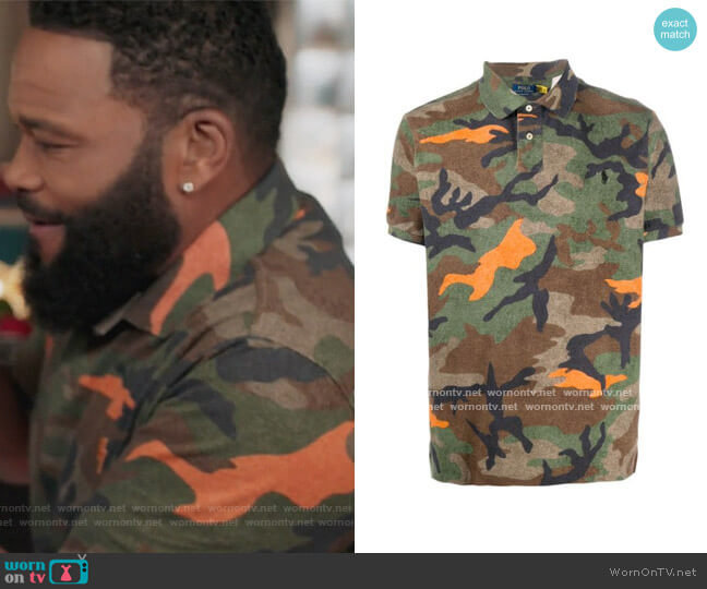 Polo Ralph Lauren Camouflage Print Polo Shirt worn by Andre Johnson (Anthony Anderson) on Black-ish