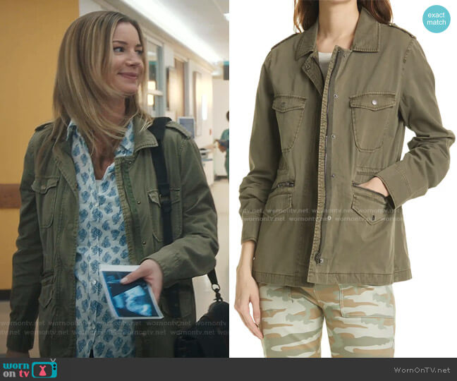 Rails Miller Cotton Military Jacket worn by Nicolette Nevin (Emily VanCamp) on The Resident