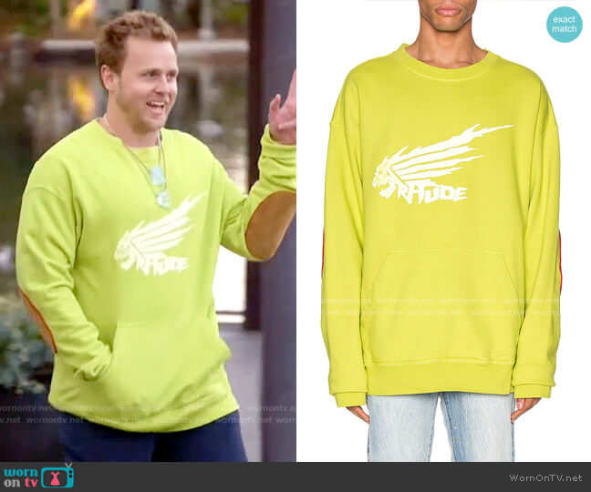 Rhude Dragon Crewneck worn by Spencer Pratt (Spencer Pratt) on The Hills New Beginnings
