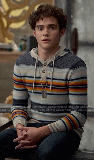 Ricky’s striped hoodie on High School Musical The Musical The Series