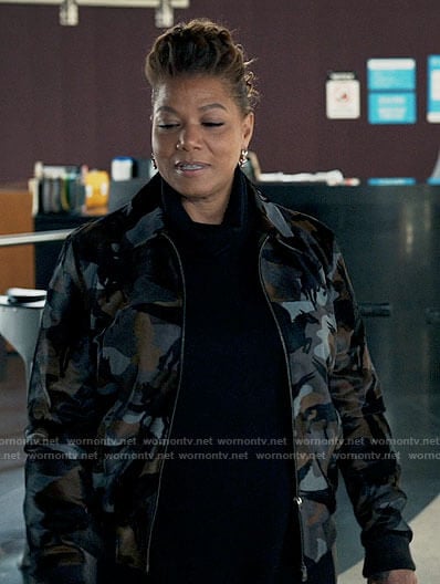 Robyn’s pegasus camouflage jacket on The Equalizer