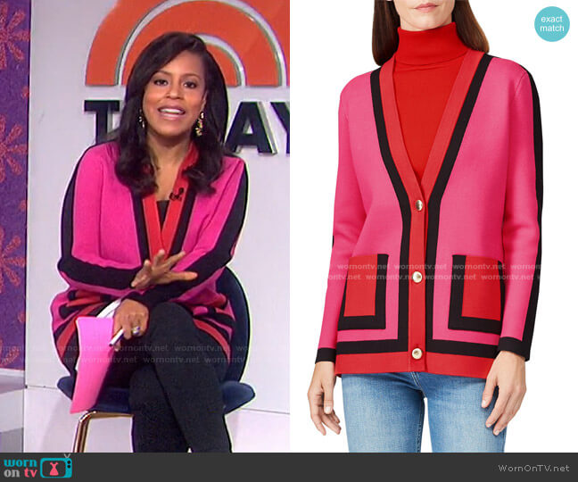 Ronny Kobo Viola Cardigan worn by Sheinelle Jones on Today