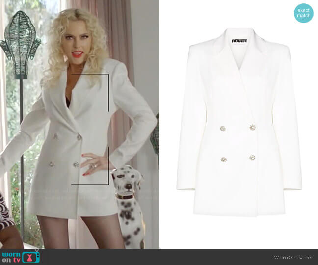 Rotate Fonda Blazer Dress worn by Alexis Carrington (Elaine Hendrix) on Dynasty