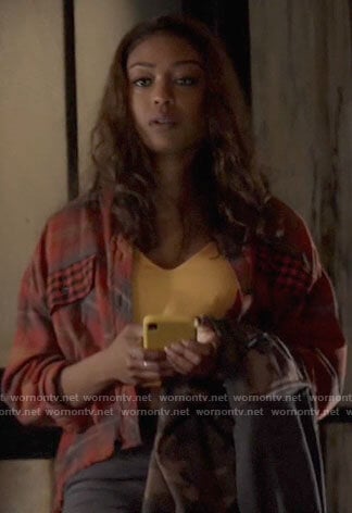 Ryan’s red plaid shirt on Batwoman