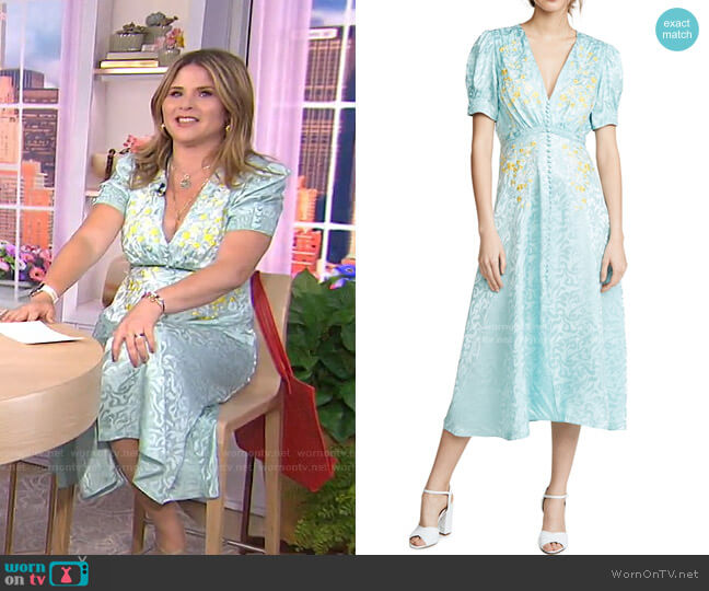 Saloni Lea Dress in Clearwater Embroidery worn by Jenna Bush Hager on Today