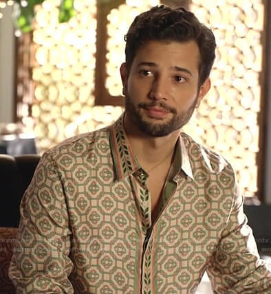 Sam’s printed shirt on Dynasty
