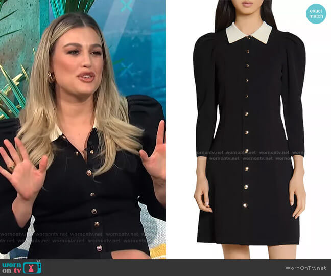 Sandro Milane Balloon Sleeved Dress worn by Carissa Loethen Culiner on E! News
