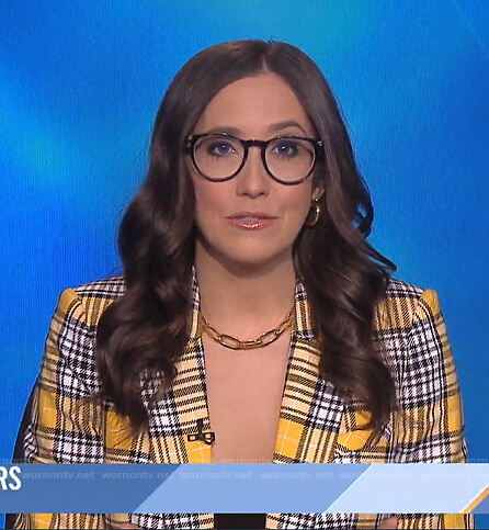 Savannah Sellers’s yellow plaid blazer on Today