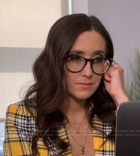 Savannah Sellers’s yellow plaid blazer on Today