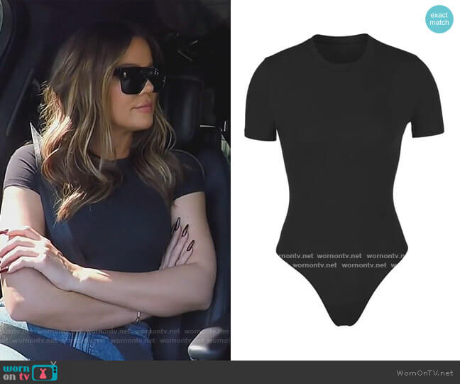 Skims Cotton Jersey T-shirt Bodysuit worn by Khloe Kardashian on Keeping Up with the Kardashians