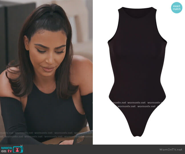 Skims Fits Every Body High Neck Bodysuit worn by Kim Kardashian on Keeping Up with the Kardashians