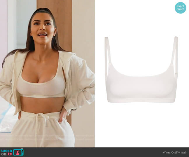 Skims Fits Everybody Scoop Neck Bra worn by Kim Kardashian on Keeping Up with the Kardashians