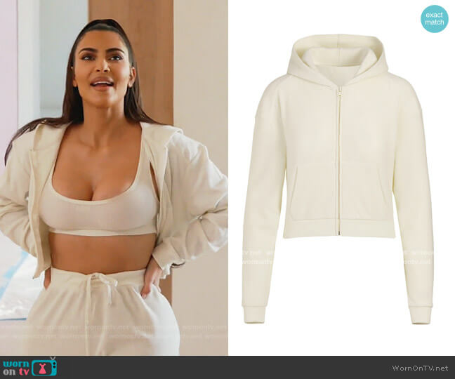 Skims Waffle Hoodie worn by Kim Kardashian on Keeping Up with the Kardashians