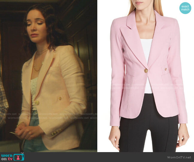Smythe Classic Duchess Blazer worn by Bess (Maddison Jaizani) on Nancy Drew