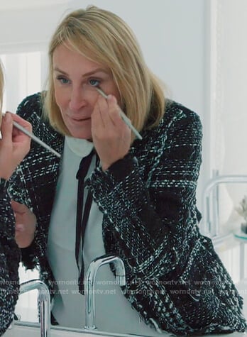 Sonja’s black tweed jacket on The Real Housewives of New York City