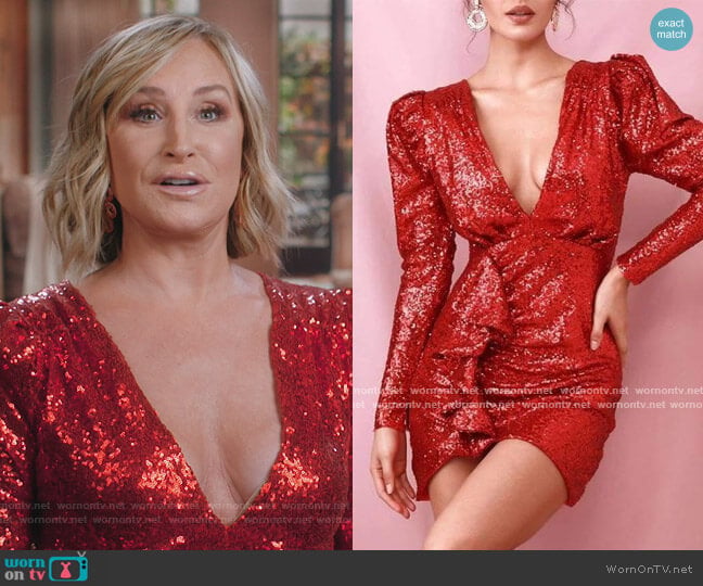 Sonja Morgan High Voltage Mini Dress worn by Sonja Morgan on The Real Housewives of New York City