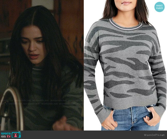 Splendid Zebra Ridge Sweater worn by Olive Stone (Luna Blaise) on Manifest