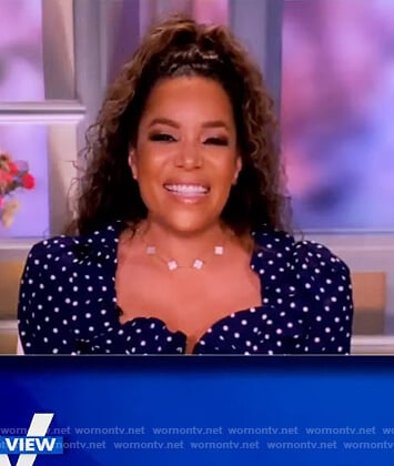 Sunny’s blue polka dot blouse on The View
