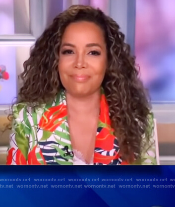 Sunny’s floral blazer dress on The View