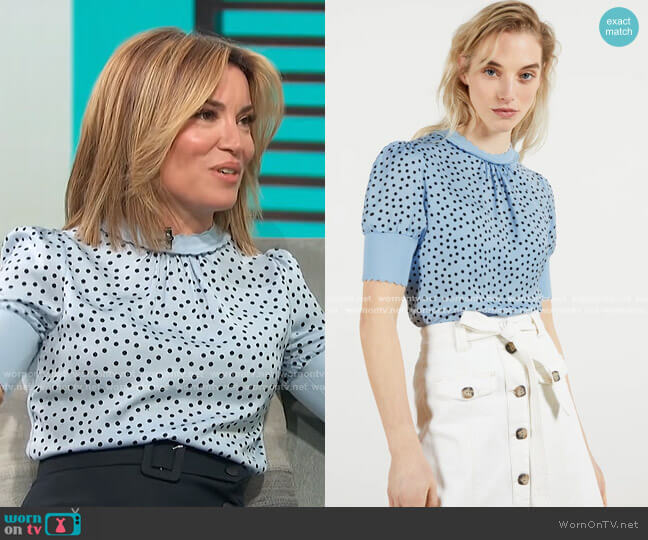 Ted Baker Erii Top worn by Kit Hoover on Access Hollywood