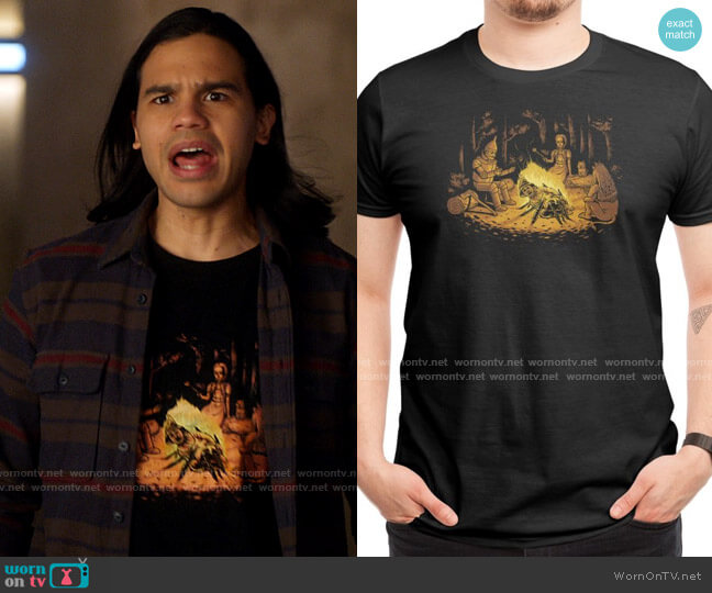 Campfire T-shirt from Threadless worn by Cisco Ramon (Carlos Valdes) on The Flash