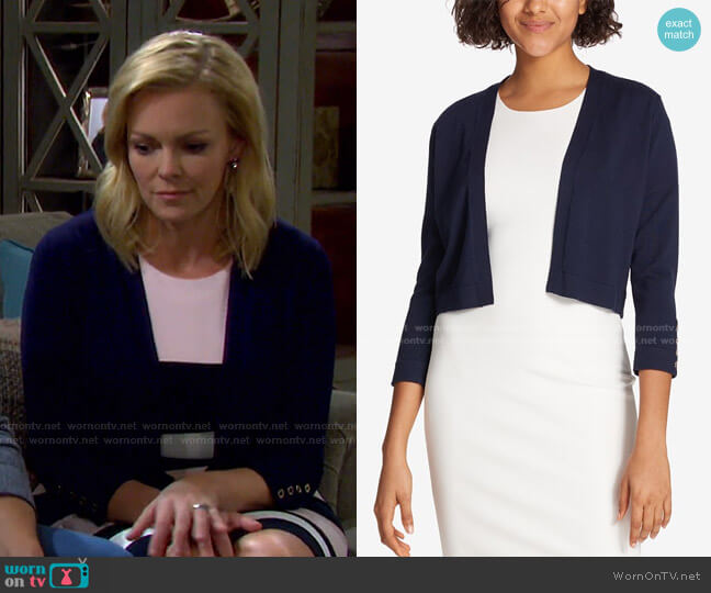 Tommy Hilfiger Button Sleeve Cardigan worn by Belle Brady (Martha Madison) on Days of our Lives