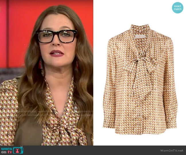Tory Burch Geometric-print silk shirt