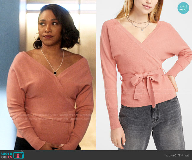 Twik Tie kimono sweater worn by Iris West (Candice Patton) on The Flash