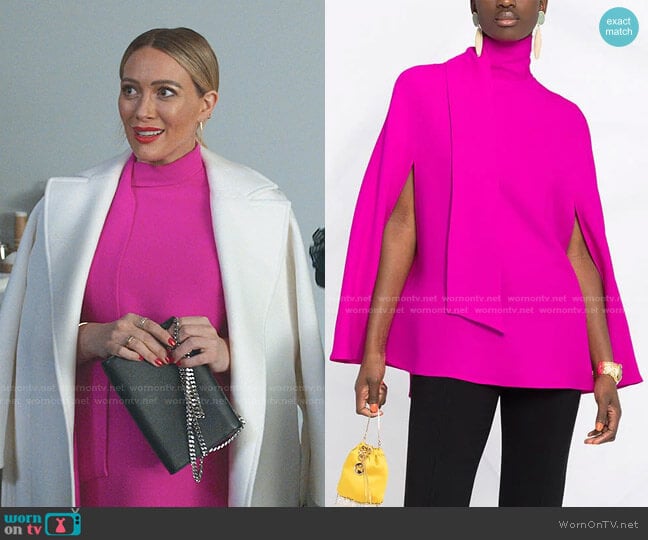 Valentino Cady Couture Cape Top worn by Kelsey Peters (Hilary Duff) on Younger