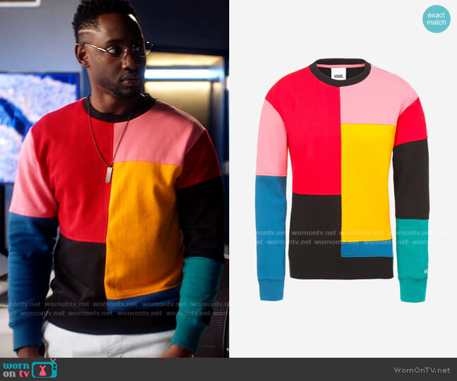 Vans Patchy Crew Pullover worn by Chester Phineas Runk (Brandon McKnight) on The Flash