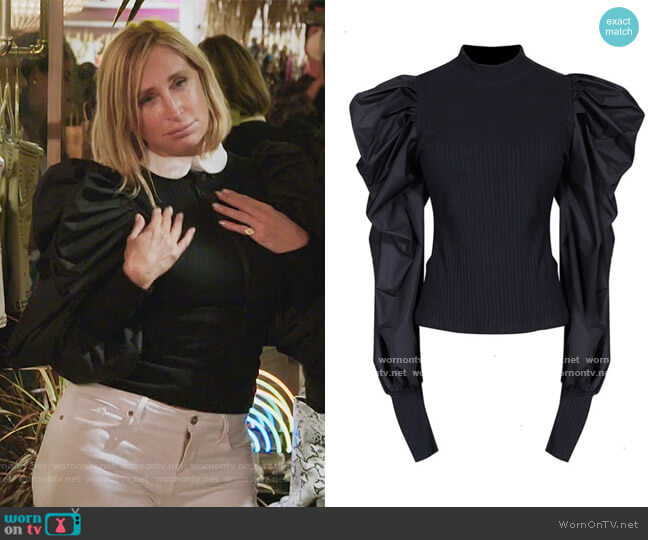 Vinashny Cotton Sweater Blouse worn by Sonja Morgan on The Real Housewives of New York City