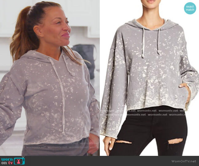 Vintage Havana Acid Wash Boxy Hoodie worn by Dolores Catania on The Real Housewives of New Jersey
