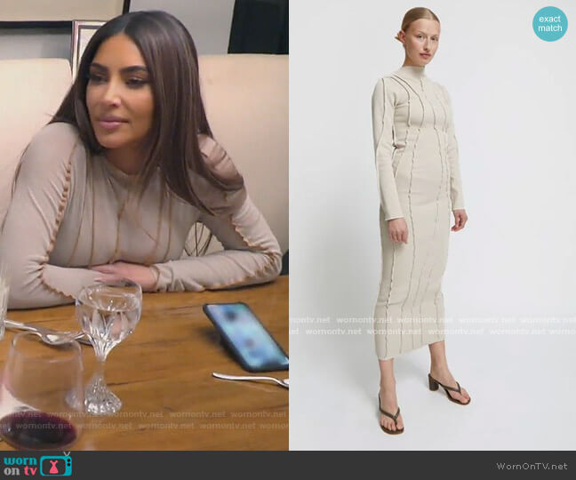 Kerne Milk Paloma Dress worn by Kim Kardashian on Keeping Up with the Kardashians