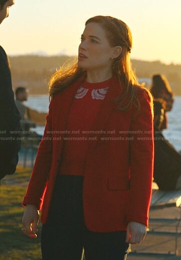 Zoey’s red blazer on Zoeys Extraordinary Playlist