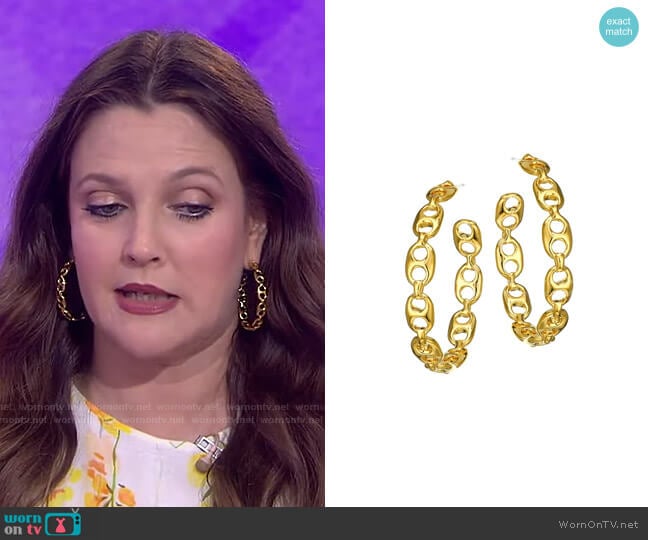 Lizzie Fortunato Goldplated Chain Link Hoop Earrings