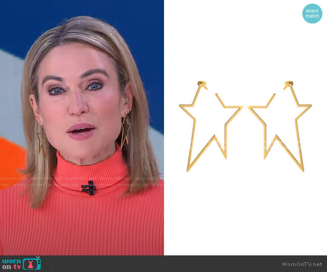Accessory Concierge A Star is Born Earrings worn by Amy Robach on Good Morning America