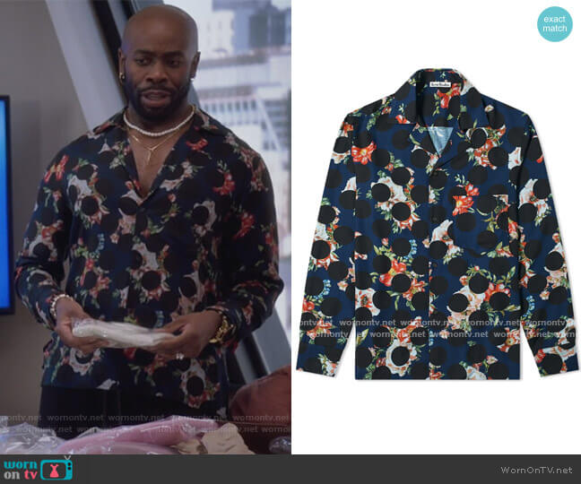 Polka Dot Floral Shirt Acne Studios