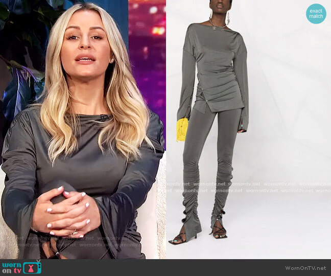 Acne Studios Ruched Long Sleeve Top worn by Morgan Stewart on E! News