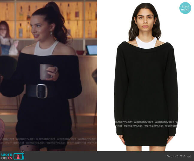 Alexander Wang T Black Merino Bi-Layer Dress worn by Jane Sloan (Katie Stevens) on The Bold Type