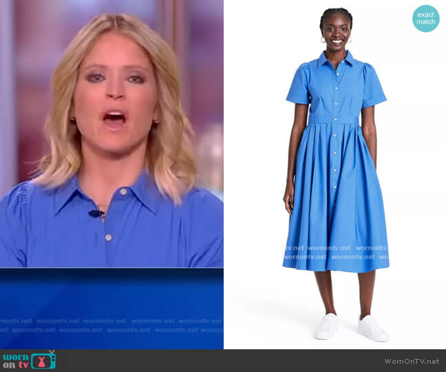 Alexis for Target Short Sleeve Shirtdress worn by Sara Haines on The View
