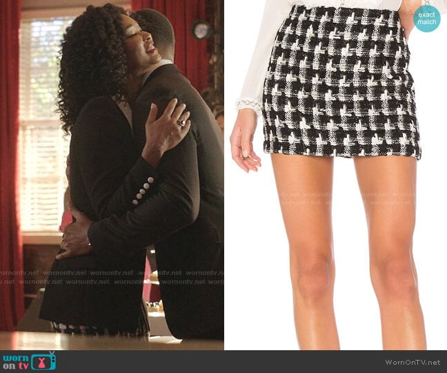 Alice + Olivia Elana Mini Skirt worn by Monica Colby (Wakeema Hollis) on Dynasty