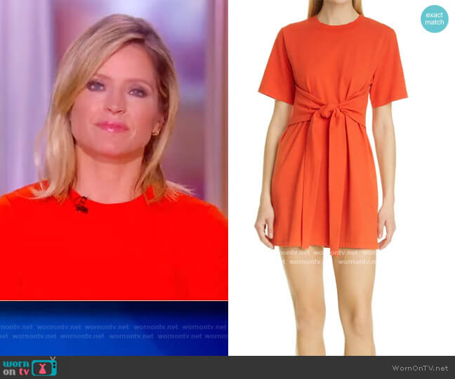 Alice + Olivia Evie Tie Waist Dress worn by Sara Haines on The View